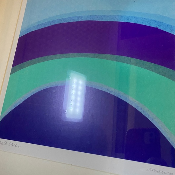 AMAINA COBALT SKIES SIGNED FRAMED PRINT - Picture 3 of 4